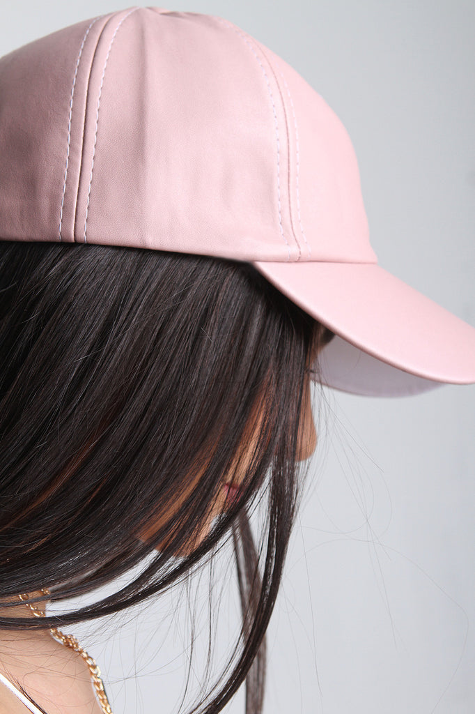 Vegan Leather Baseball Cap