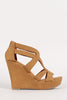 Strappy Open Toe Platform Wedge