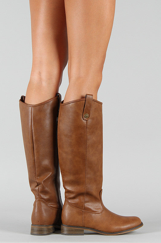 Breckelle Round Toe Riding Knee High Boot