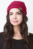 Solid Ridged Knit Beanie