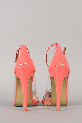 Patent Lucite Pointy Toe Stiletto Pump