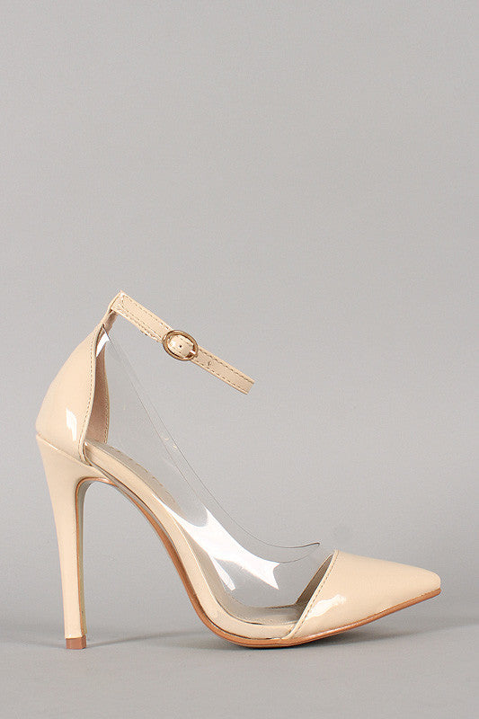 Patent Lucite Pointy Toe Stiletto Pump