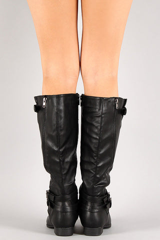 Round Toe Riding Knee High Boot