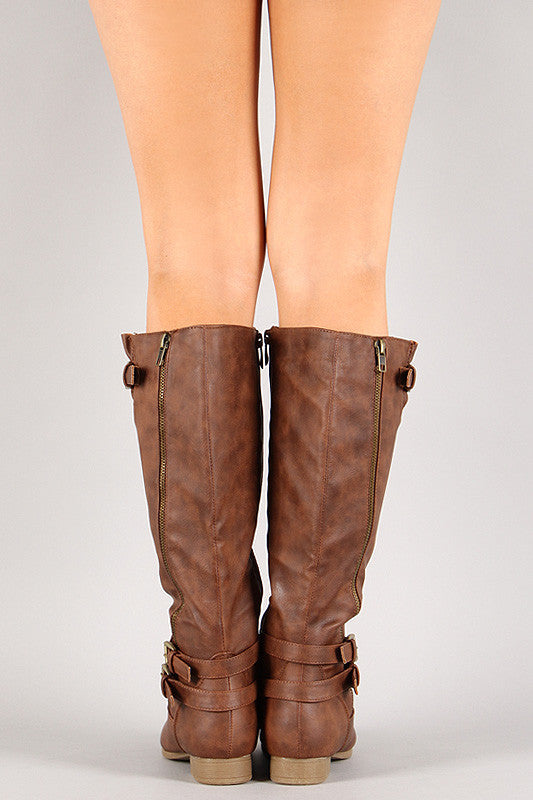 Round Toe Riding Knee High Boot