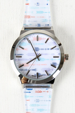 Geo Pattern Skinny Watch