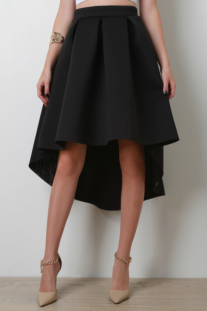 Scuba Box Pleated A-Line Skirt