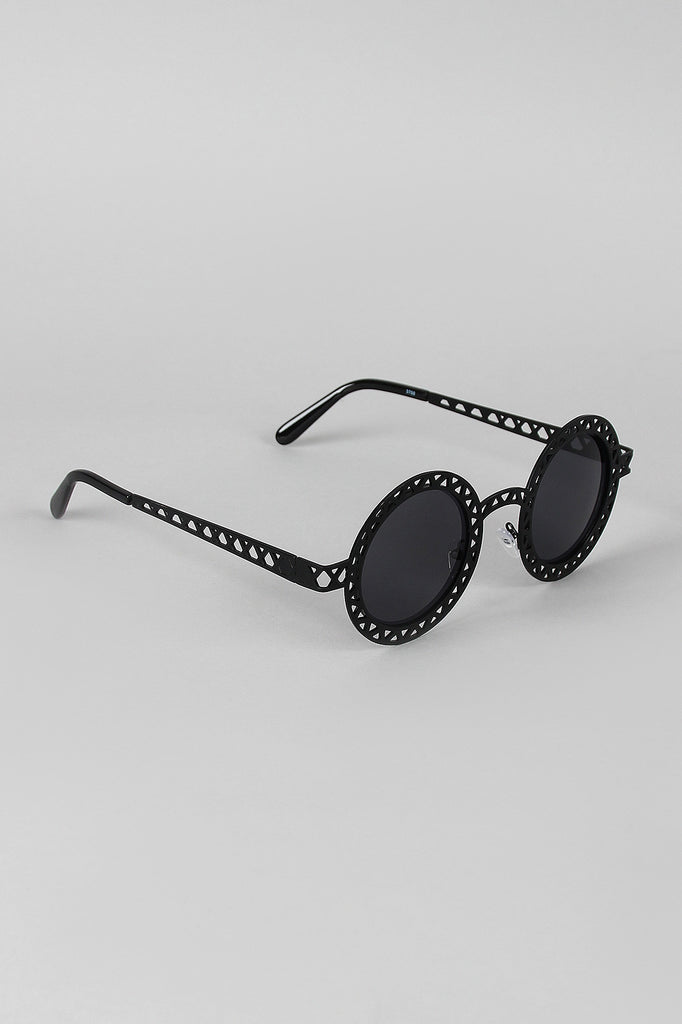 Lattice Round Eye Sunglasses