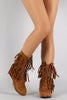 Fringe Lace Up Moccasin Flat Boot