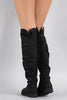 Bamboo Slouchy Round Toe Over-The-Knee Riding Boots