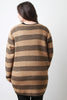 Structured Striped Open Front Cardigan