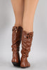 Bamboo Buckled Riding Knee High Boots