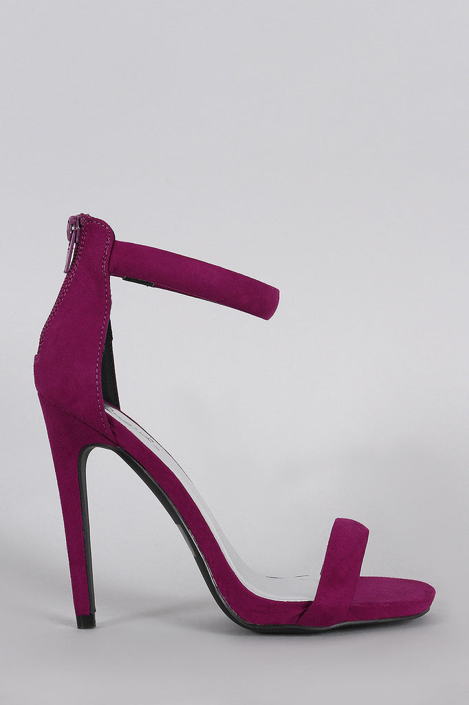 Qupid Classic Ankle Strap Open Toe Heel