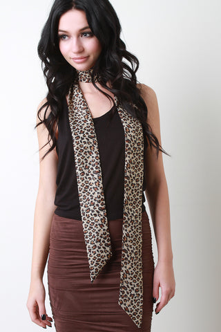 Fur Trim Solid Knit Tube Scarf