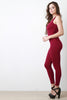 Sleeveless Jersey Knit Leotard Jumpsuit