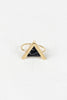Triangle Pyramid Gemstone Ring