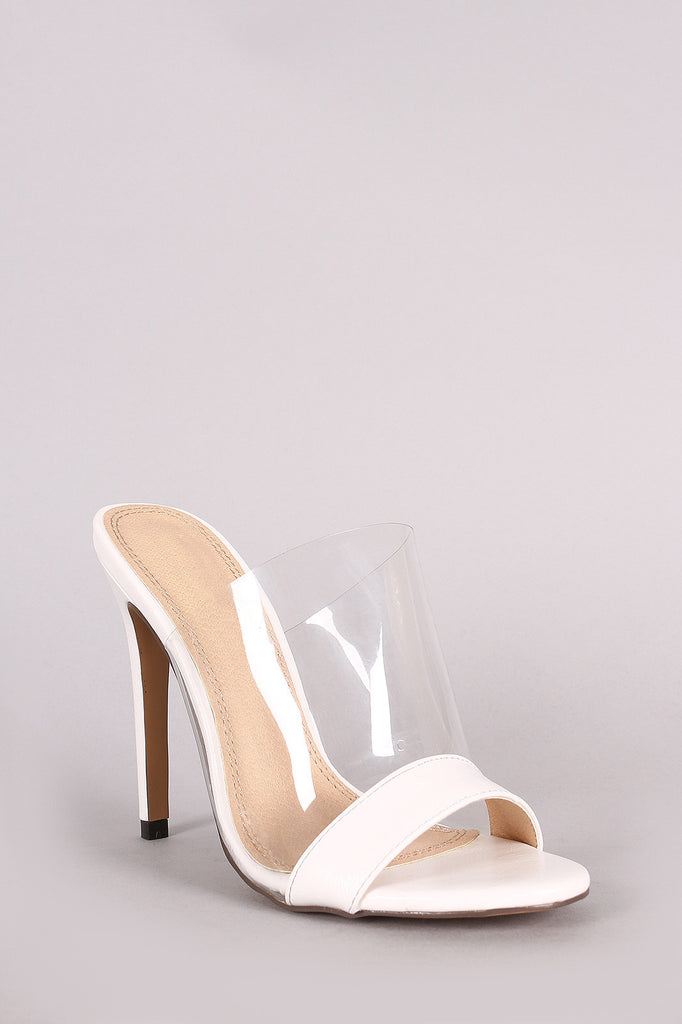 Liliana Open Toe Lucite Stiletto Heel