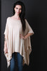 Dolman Sleeves Oversized Slit Top