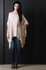 Dolman Sleeves Oversized Slit Top