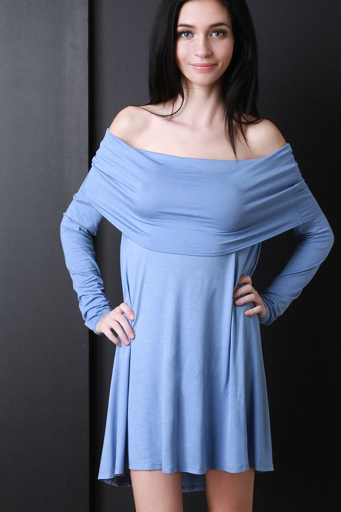 Off-The-Shoulder Long Sleeves Dress