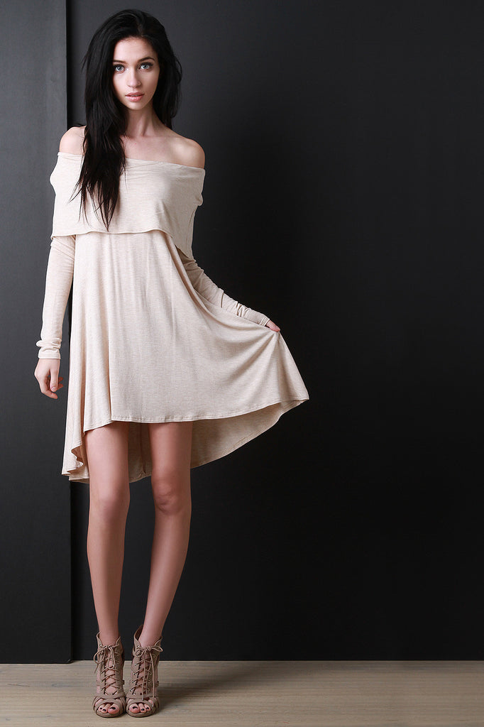 Off-The-Shoulder Long Sleeves Dress