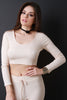 Thermal Knit Hooded Crop Top