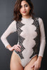 Semi-Sheer Mesh Bodysuit