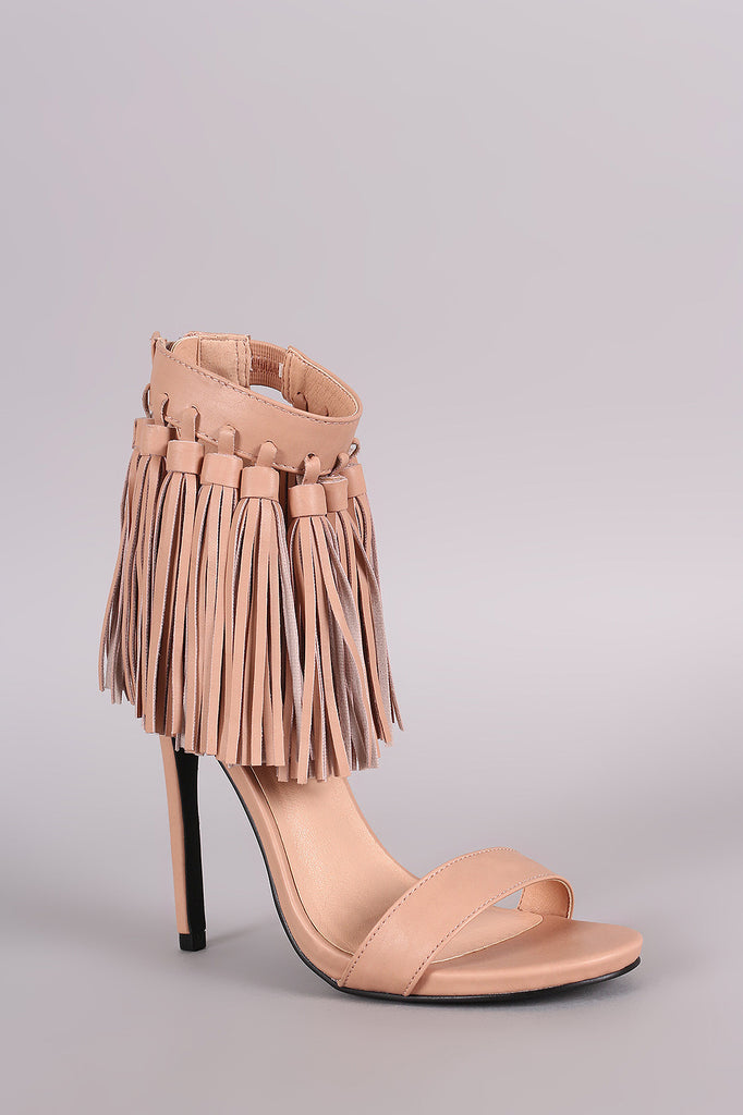 Privileged Tassel Ankle Cuff Stiletto Heel