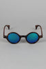 Horn Rim Mirrored Lens Sunglasses