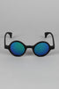 Matte Horn Rim Mirrored Sunglasses