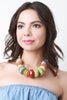 Cracked Stone Beaded Statement Necklace