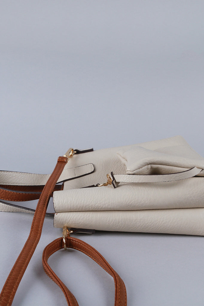 Reversible Pebbled Vegan Leather Mini Tote Bag