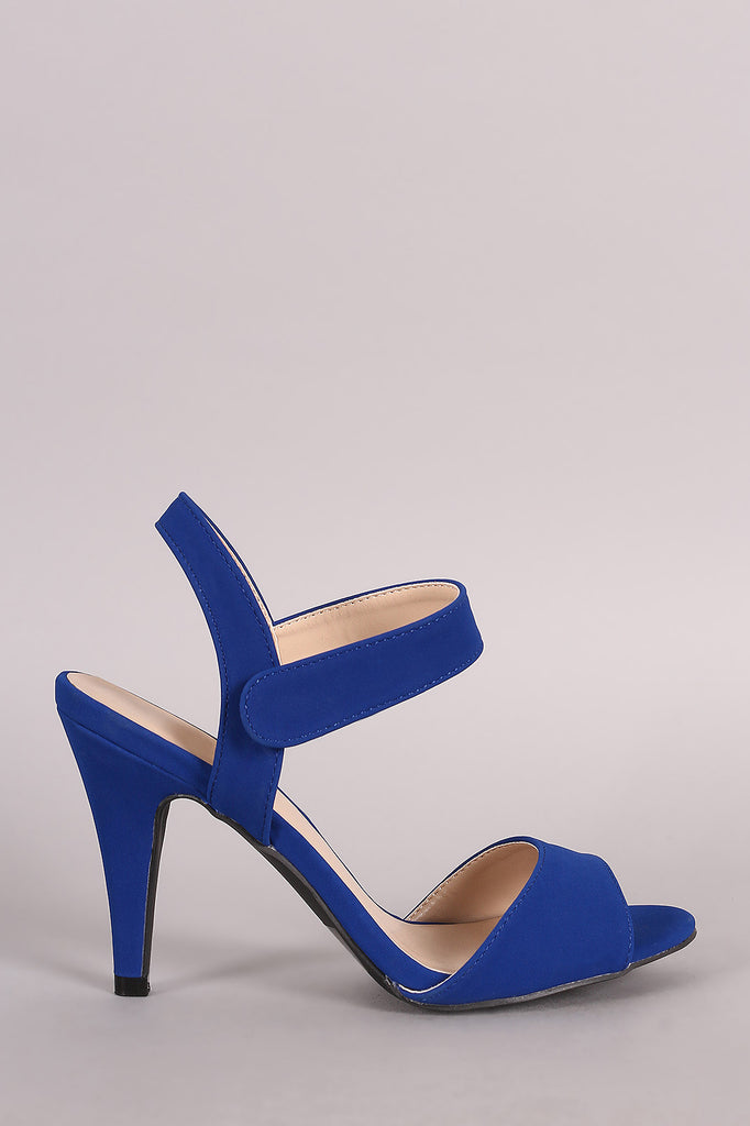 Qupid Ankle Strap Open Toe Heel