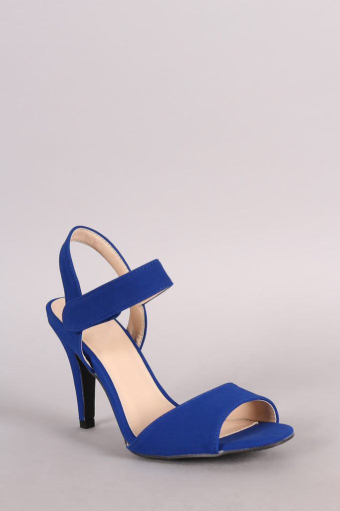 Qupid Ankle Strap Open Toe Heel