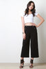 Button Pocket Culottes Pants