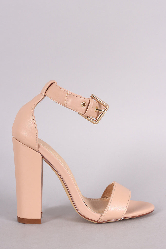 Liliana Buckled Ankle Strap Chunky Heel