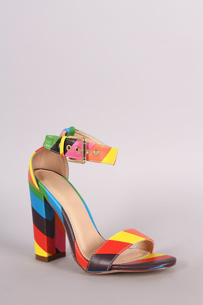 Liliana Buckled Ankle Strap Chunky Heel