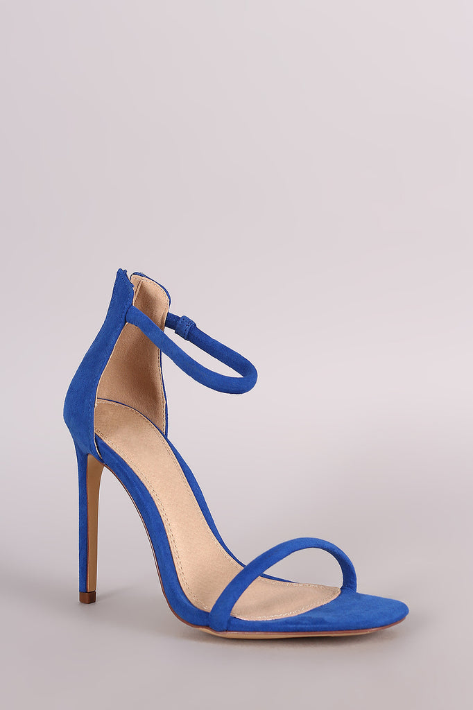 Liliana Suede Double Strap Open Toe Stiletto Heel