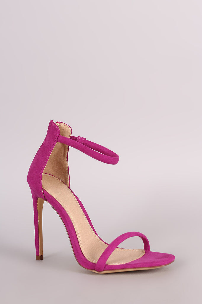 Liliana Suede Double Strap Open Toe Stiletto Heel