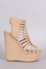 Delicious Strappy Cage Platform Wedge