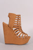 Delicious Strappy Cage Platform Wedge