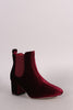 Elastic Gore Block Heeled Ankle Boots