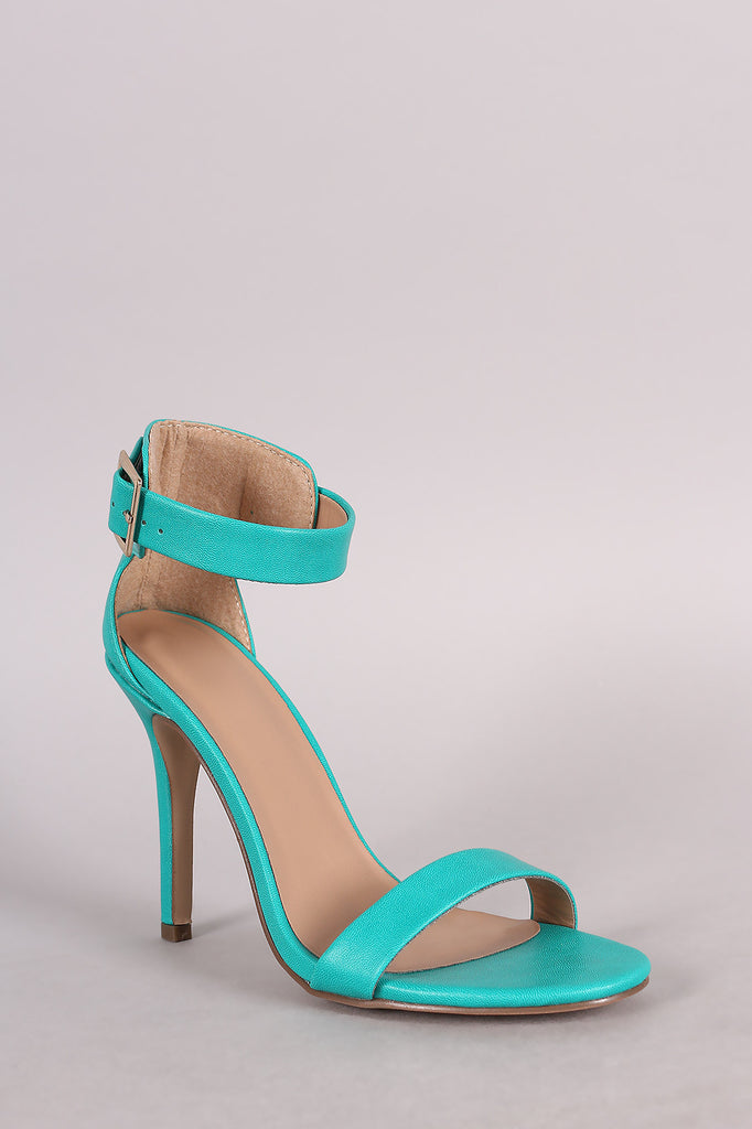 Breckelle Ankle Strap Open Toe Heel