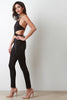 Keyhole Cut Out Midriff Jumpsuit