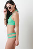 Cut-Out Bottom Halter Bikini Set