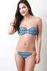 Neon Tribal Bandeau Bikini Set