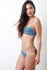 Neon Tribal Bandeau Bikini Set