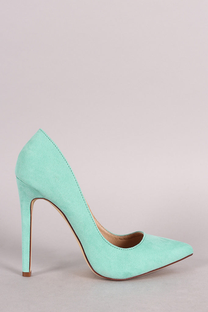 Suede Pointy Toe Stiletto Pump