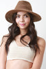 Faux Straw Braided Brim Hat