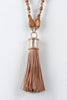 Boho Suede Cord Tassel Necklace