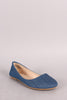 Bamboo Denim Round Toe Ballet Flat